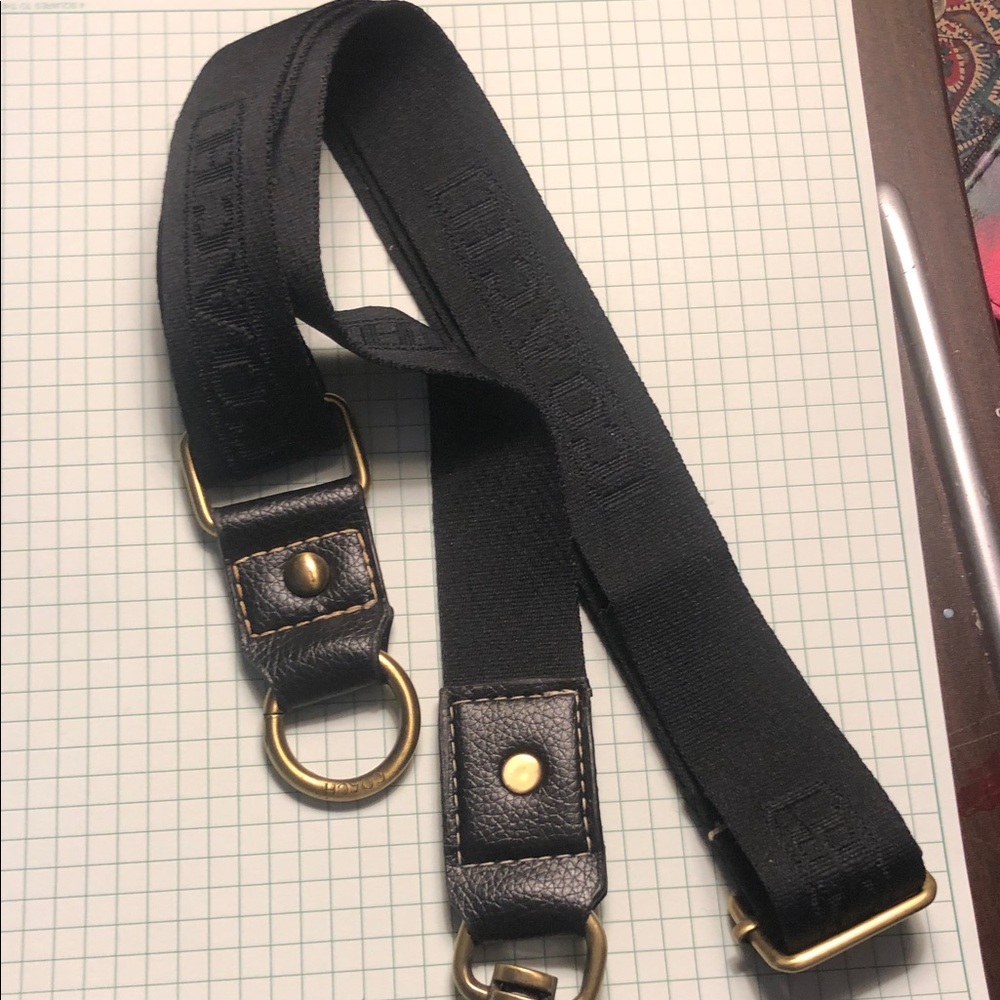 COACH dark brown Adjustable Crossbody Strap with Brass Hardware - 33 inches